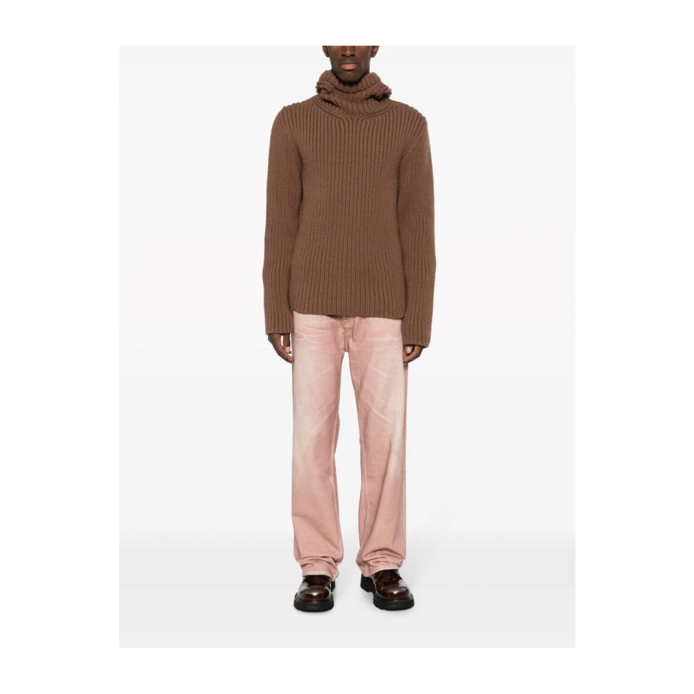 Lanvin Bruine Hooded Jas voor Mannen Brown Heren