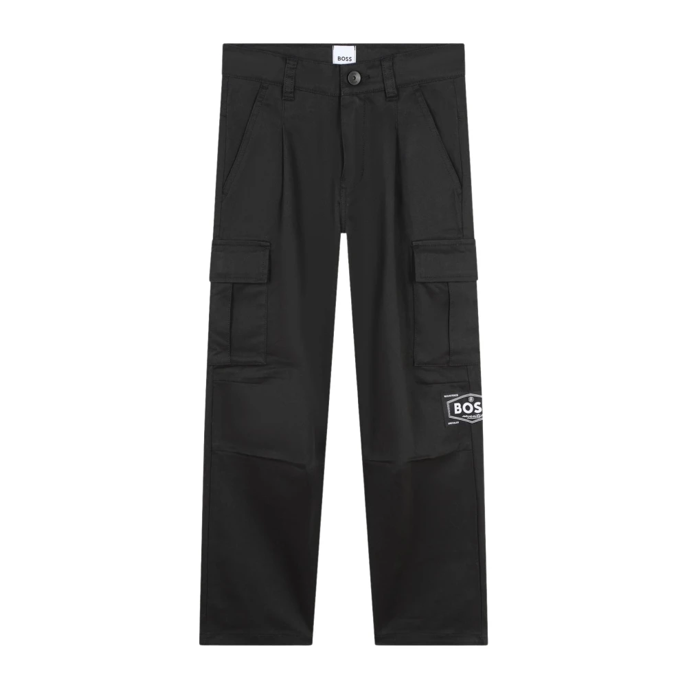 Hugo Boss Cargo Broek Zwart Casual Stijl Black Heren