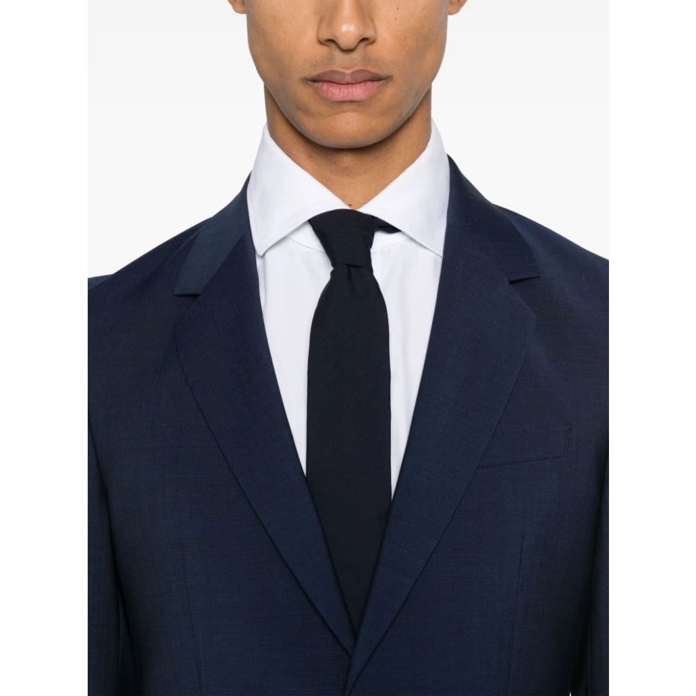 Hugo Boss Navy Blue Jurk met knopen Blue Heren