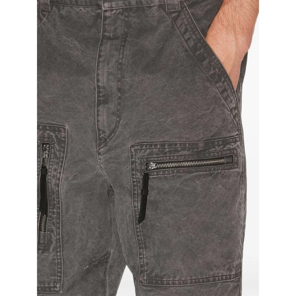 Isabel marant Zwarte Denim Straight Leg Broek Black Heren