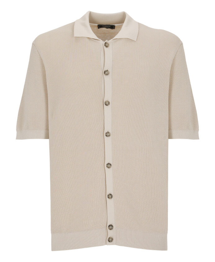 chemise-en-coton-beige-avec-col