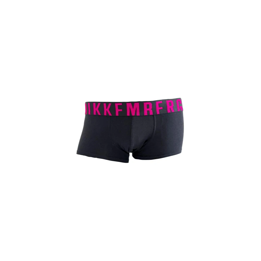 Bikkembergs Men's Black Underpants, S, Polyester Boxers With Branded Waistband