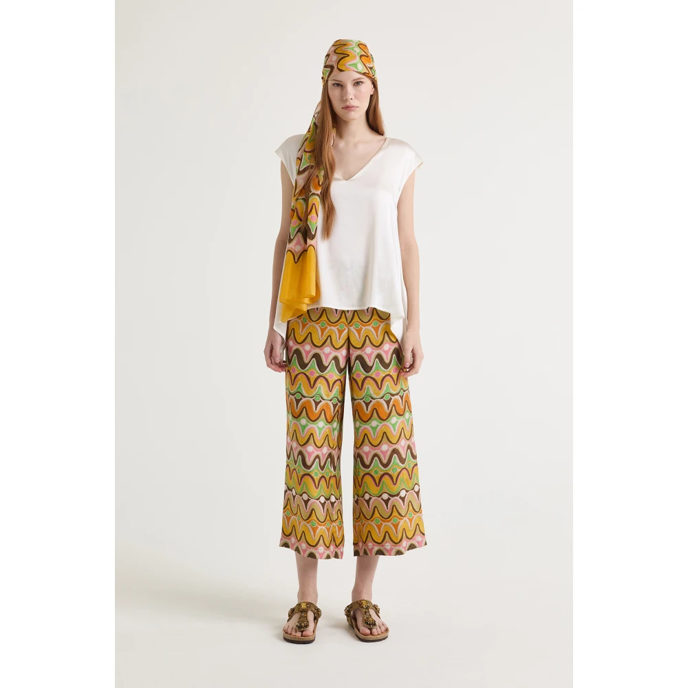 Maliparmi Collectie Printbroek Orange Dames