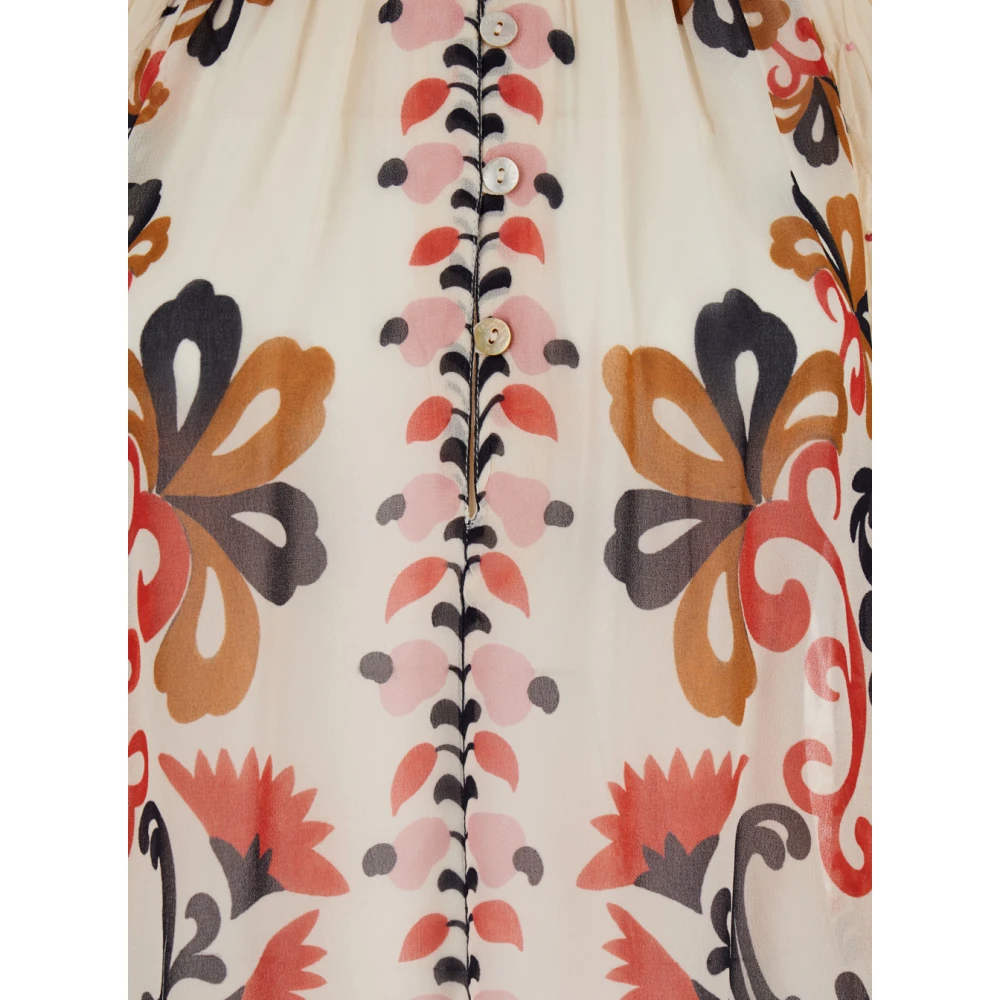 Farm Rio Mandala Crewneck Blouse met Kralenversieringen Multicolor Dames