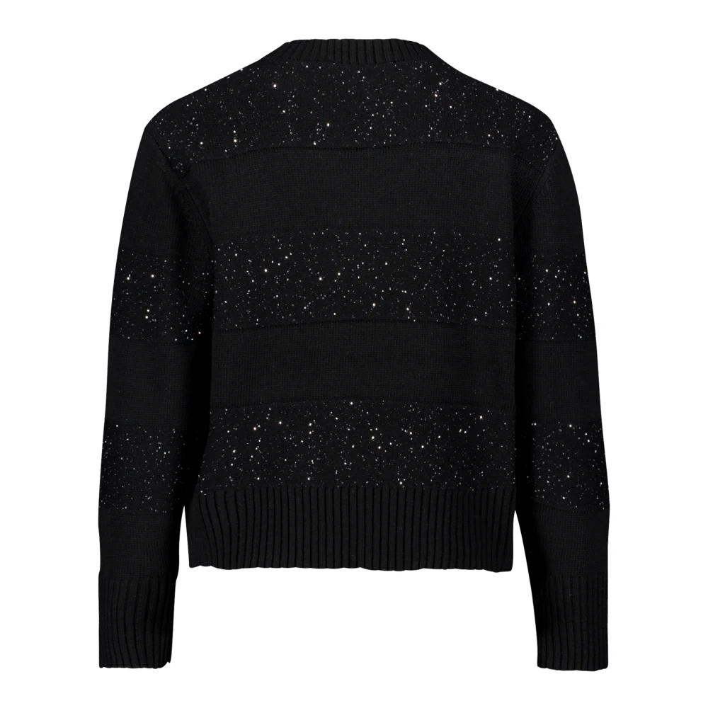 Betty & Co Gebreide trui met pailletten Black Dames