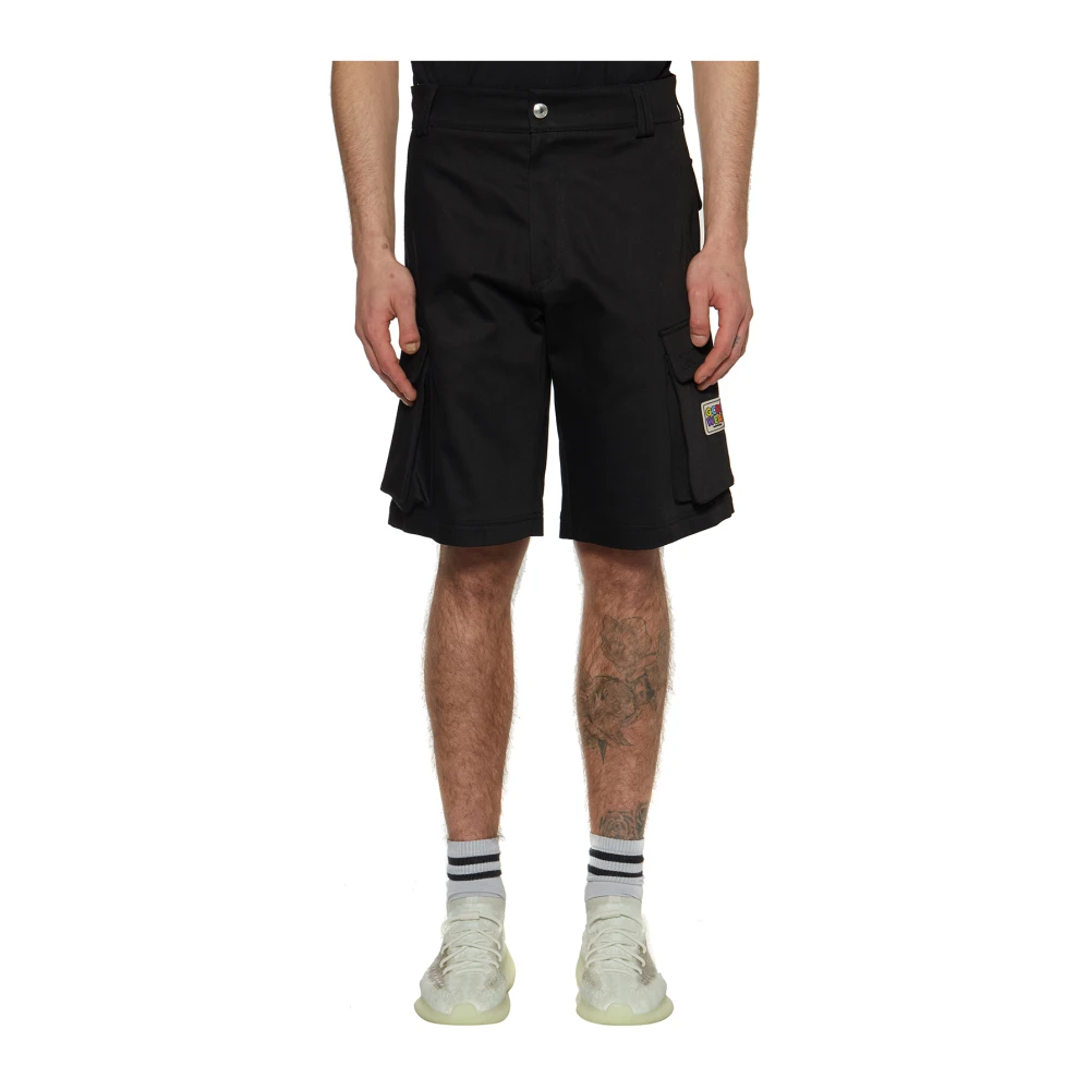 Gcds Katoenen Cargo Bermuda Shorts Black Heren