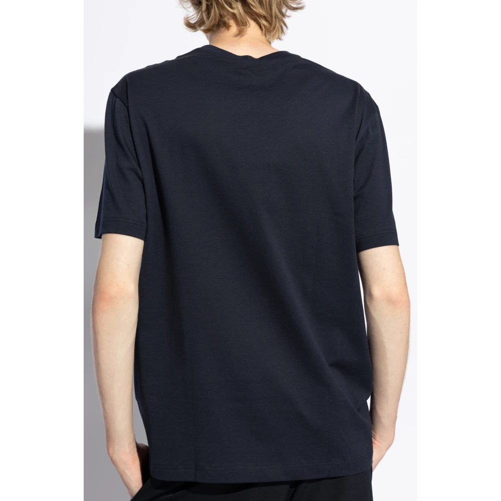 Brioni T-shirt met geborduurd logo Blue Heren