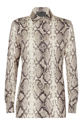 Silk Python Print Shirt