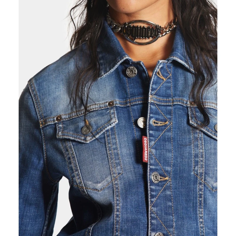 Dsquared2 Denim Boyfriend Jack Blue Dames