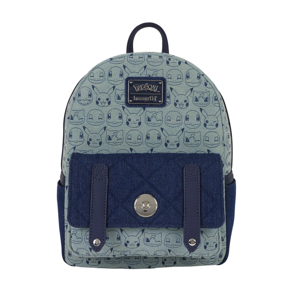Loungefly Unisex Pokemon Faux Denim Mini Backpack