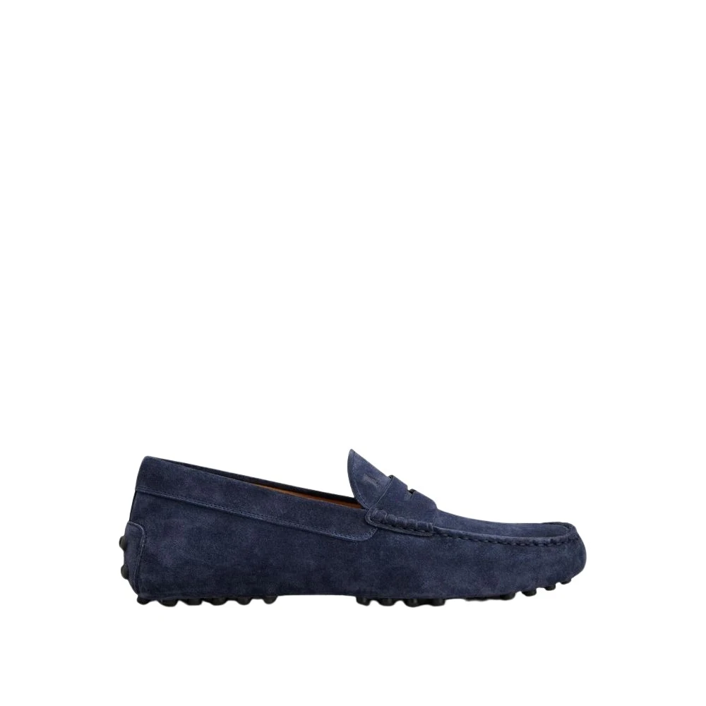 Tod's Men's Blue Mocassino Gommino 22L - Loafers - 6 1/2 Uk - Shoes