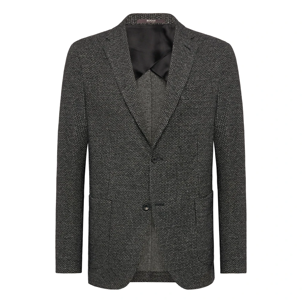 Boggi Milano B Jersey Katoenen Blend Jas Gray Heren