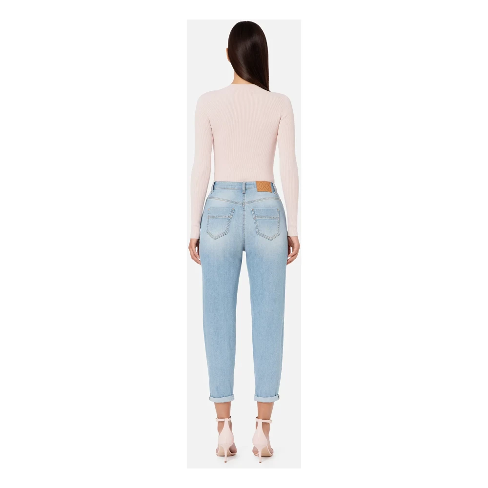 Elisabetta Franchi Klassieke Denim Jeans voor Dagelijks Gebruik Blue Dames