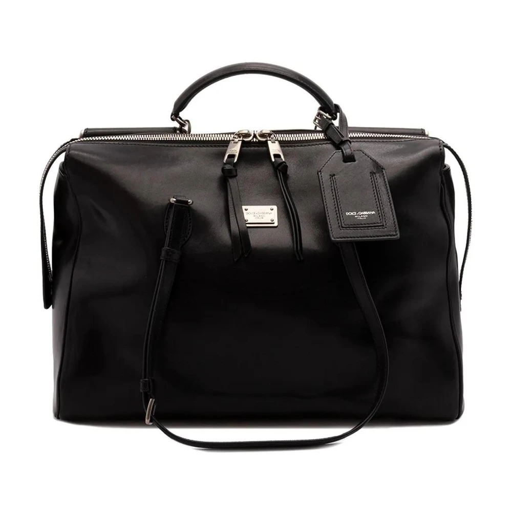 Dolce & Gabbana Women's Black Handbags, One Size, Leather Top Handle Bag