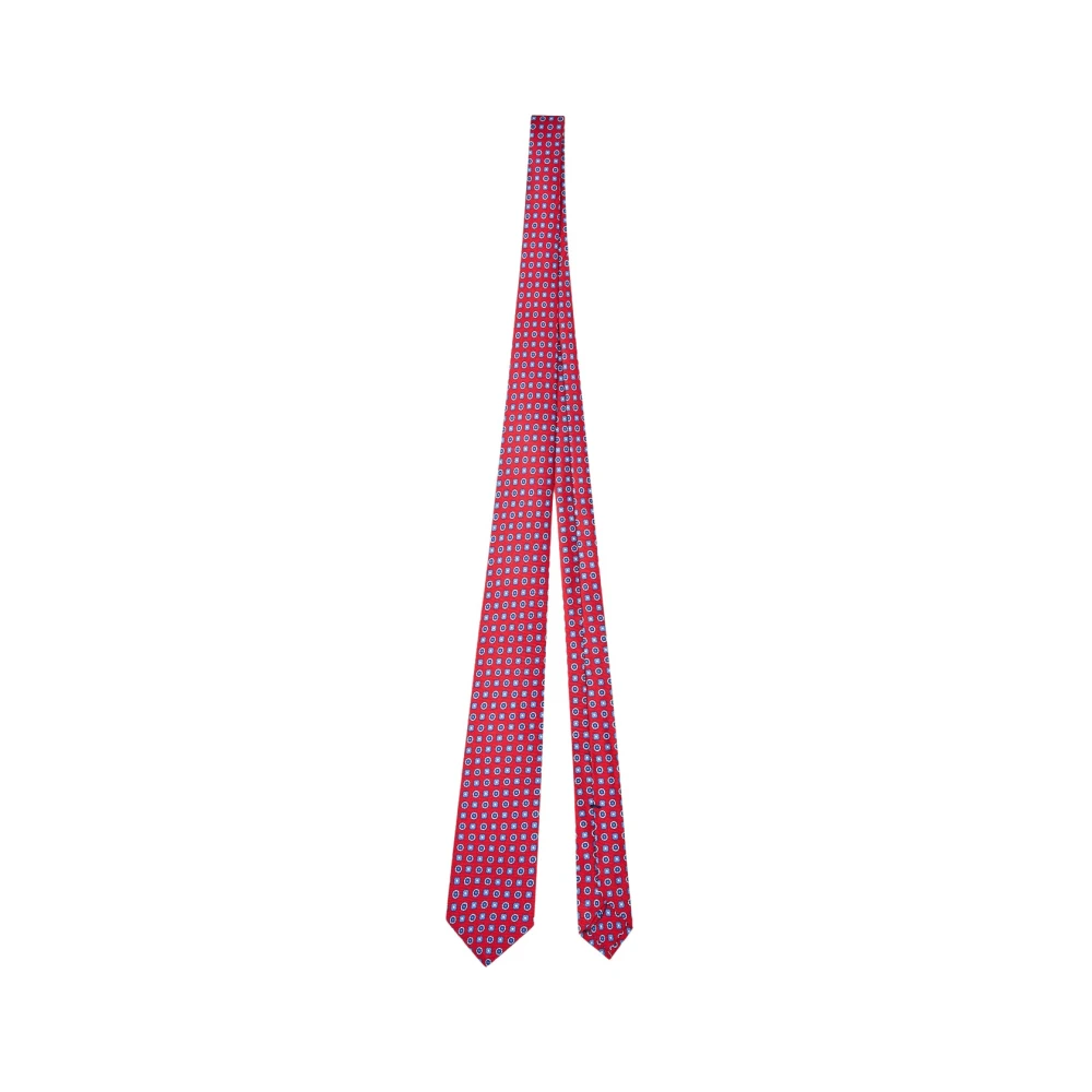 Kiton Handgemaakte Geometrische Zijden Stropdas Multicolor Unisex