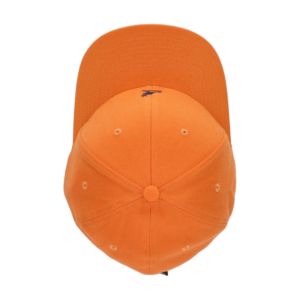 Kangol Gebogen Wol Baseballpet Abrikoos Oranje Orange Heren