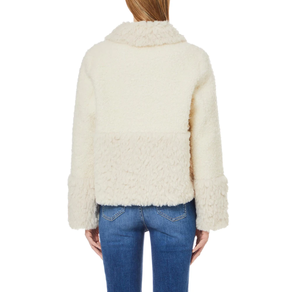 Liu Jo Wooled Fur Jas voor Vrouwen White Dames