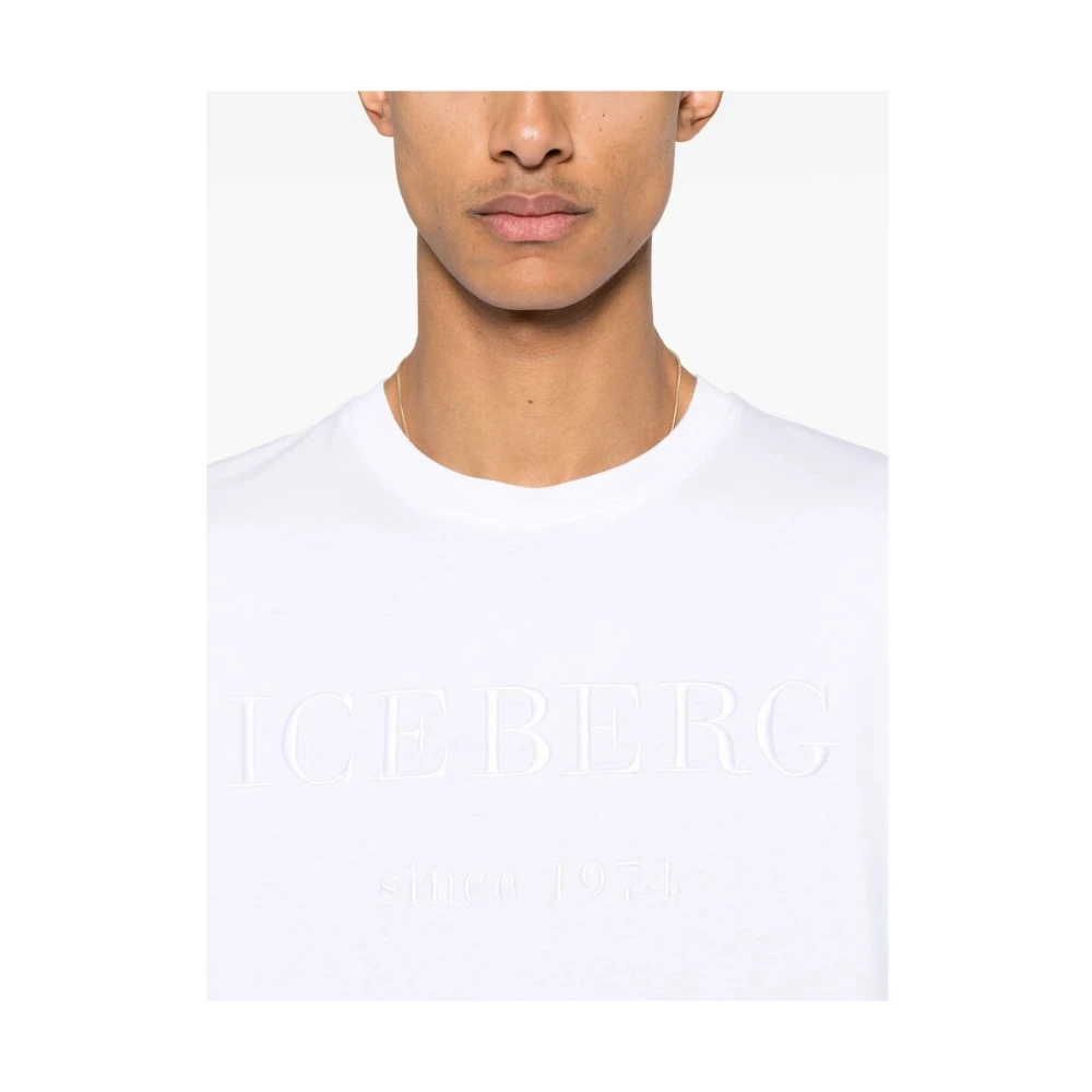 Iceberg Witte Crew Neck T-shirt White Heren