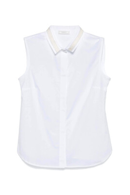 white-logo-trim-shirt-with-button-fastening