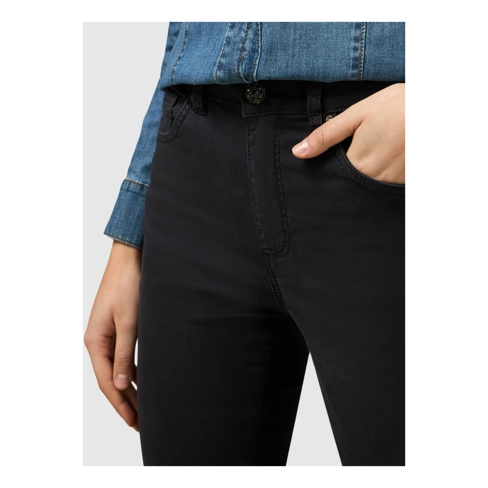 Oltre Tencel Blend Regular Fit Broek Blue Dames