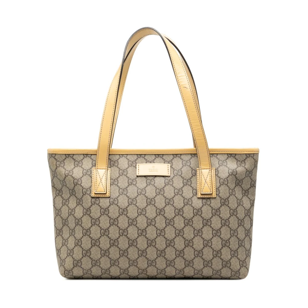 Gucci Vintage Women's Brown Pre-Owned Structured Tote Bag