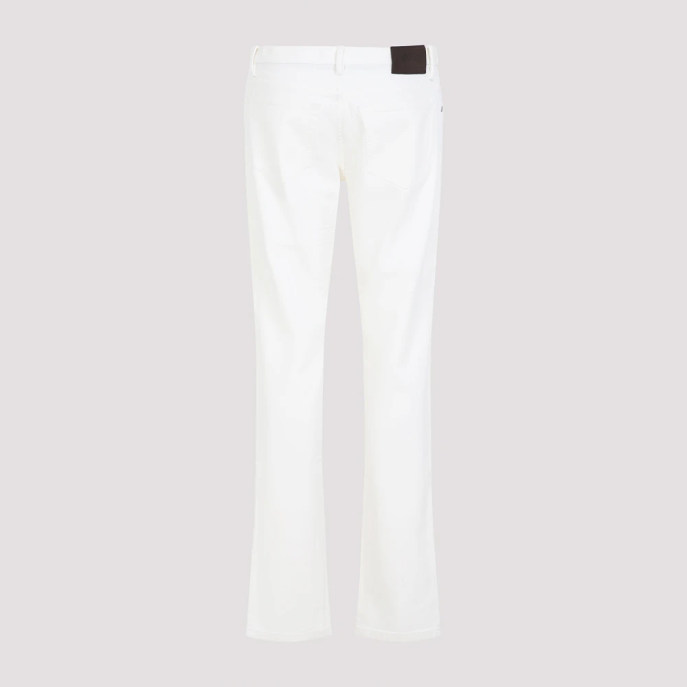 Brioni Witte Broek Moderne Elegantie White Heren