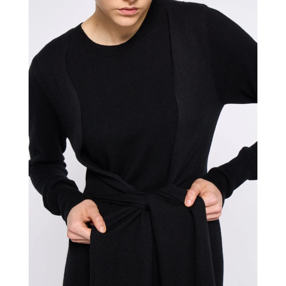 Silvian Heach Jurk met strikceintuur in de taille Black Dames