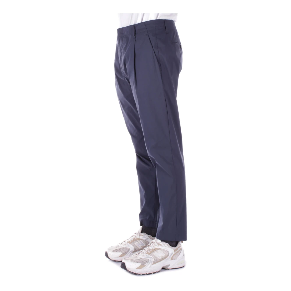 Dondup Blauwe Broek met Rits en Knoop Blue Heren