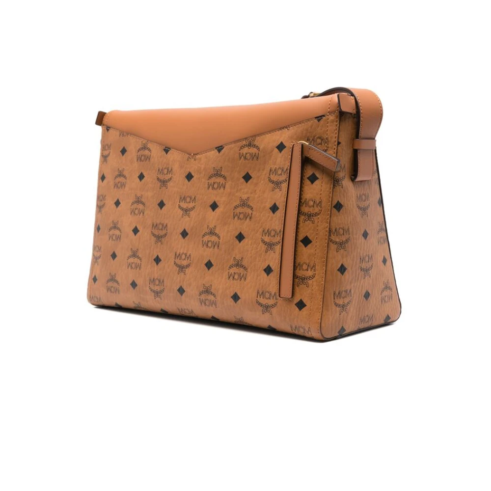 MCM Bruine leren crossbody tas met rits Brown Dames