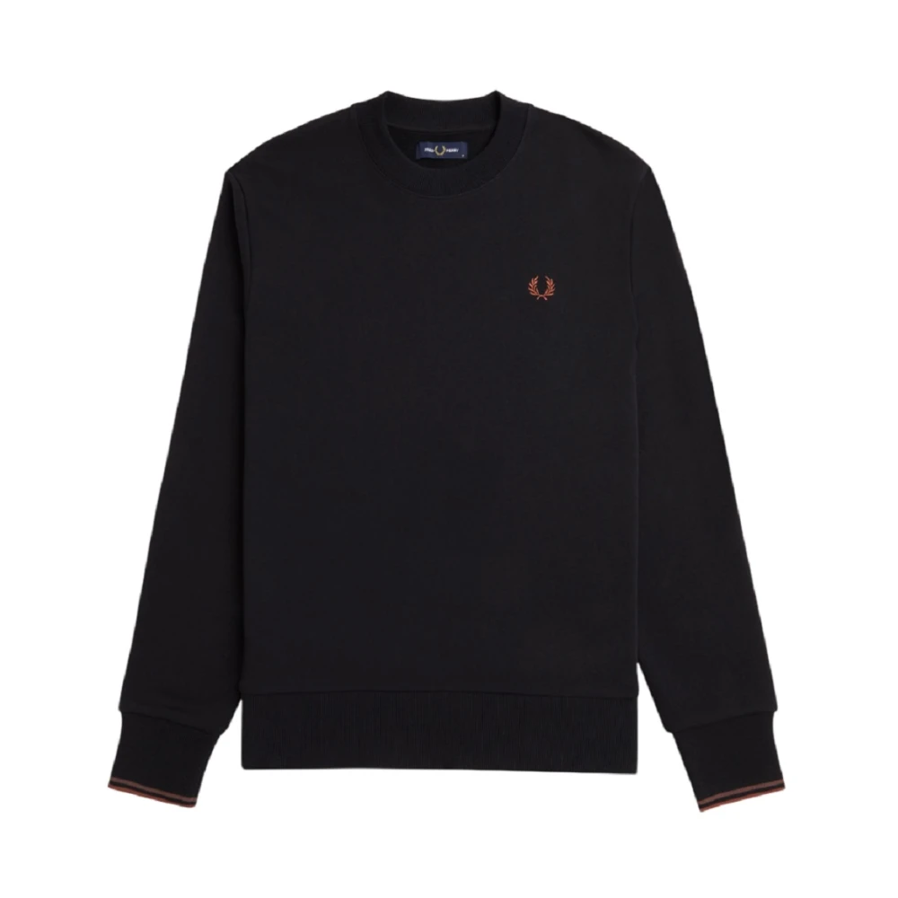 Fred Perry Zwarte Sweatshirt Klassieke Stijl Black Heren