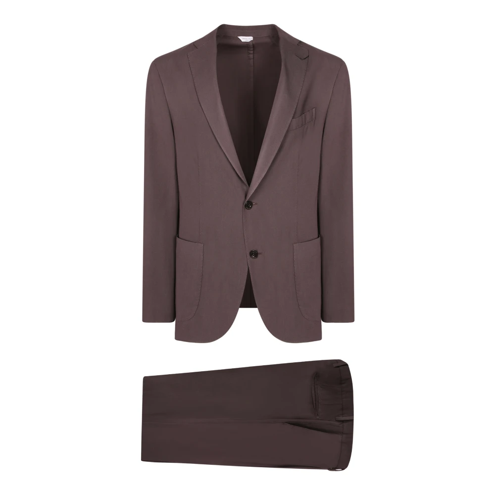 Boglioli Men's Brown High-Quality Wool. Tailored - Single Breasted Suits - 2XL - Suits