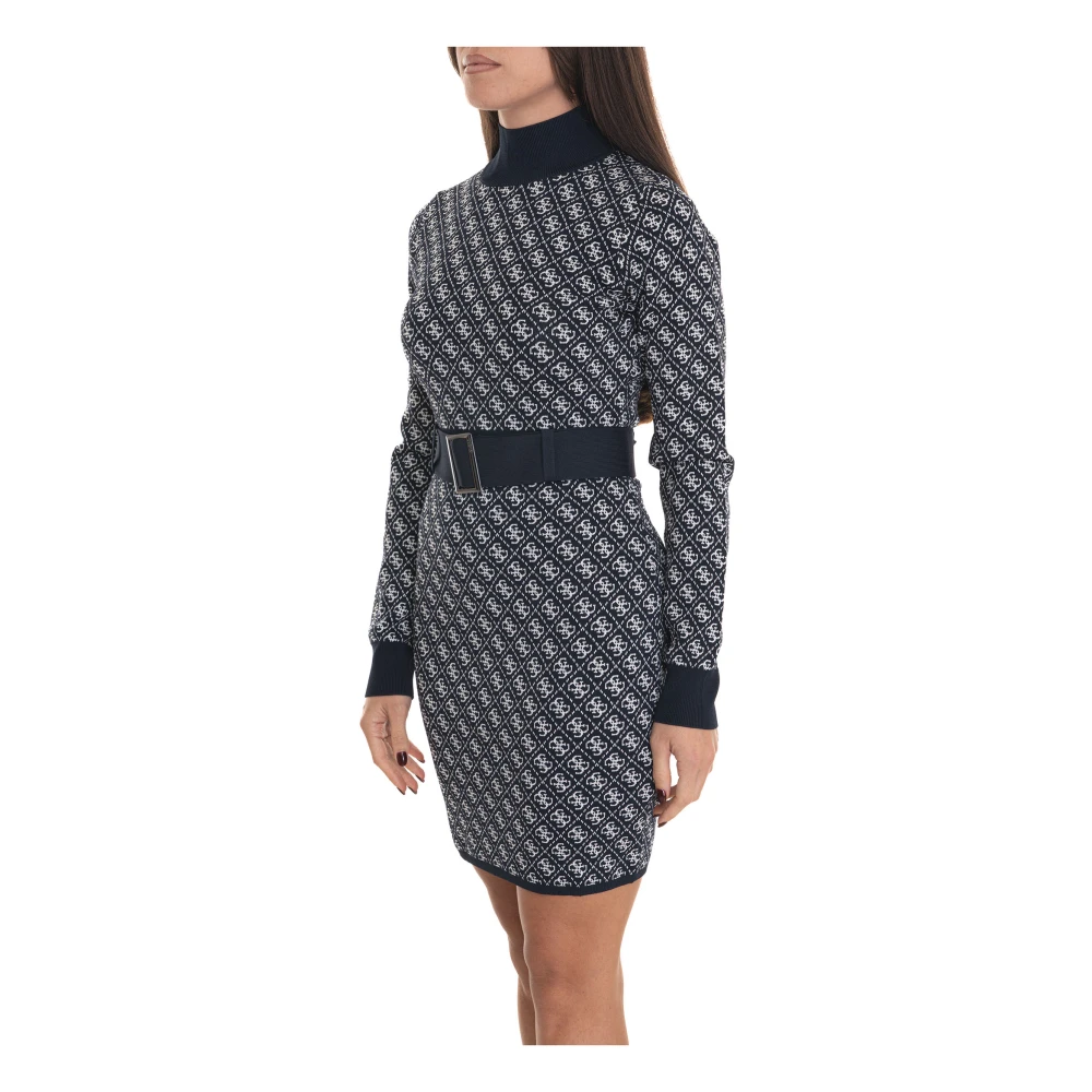 Guess Logo Mini Jurk met Riem Blue Dames