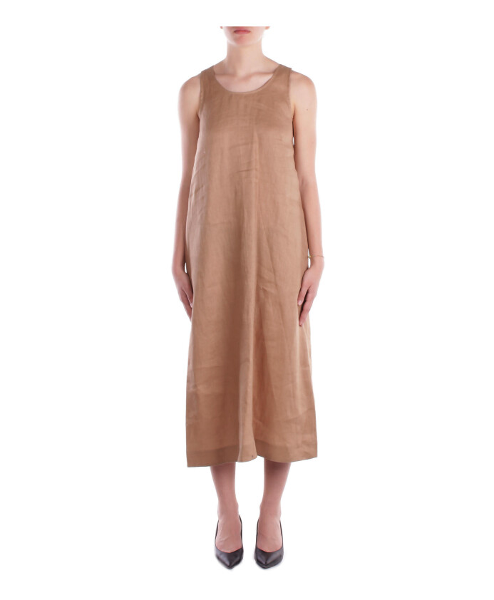 robe-en-lin-camel-avec-fermeture-eclair