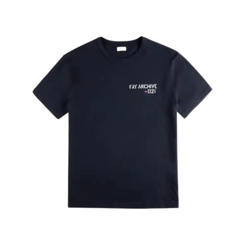 Fay - Tops > T-Shirts - Blue - Fay - Modalova