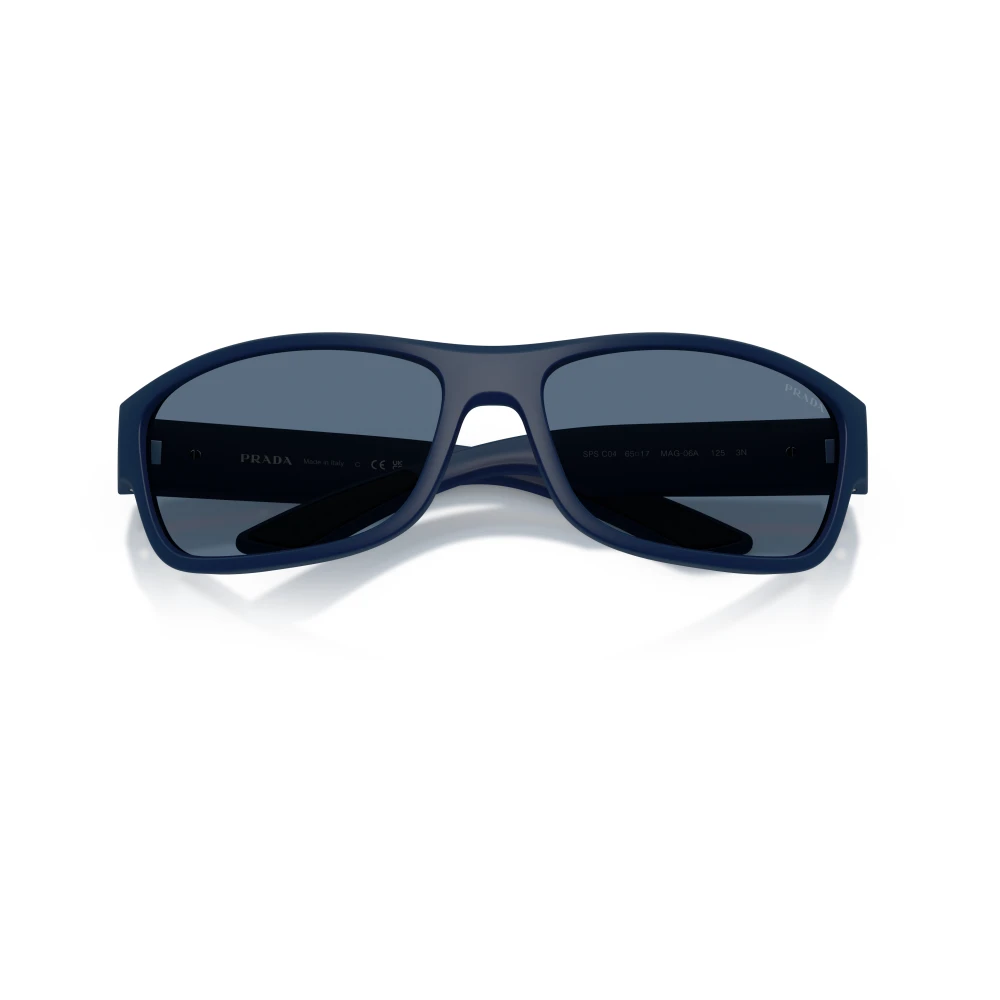 Prada Linea Rossa Man Sunglass PS C04S - Frame color: Matte Blue, Lens color: Dark Blue - Image 4