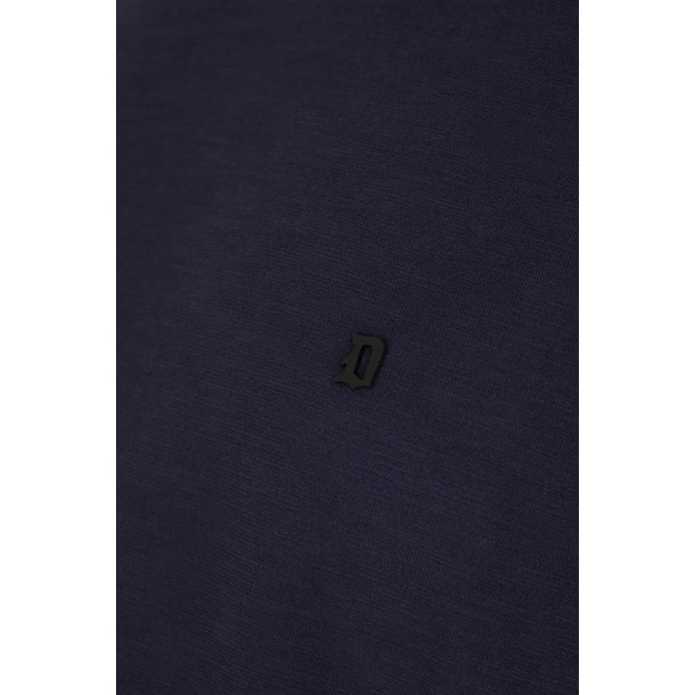 Dondup Casual Katoenen T-Shirt voor Mannen Blue Heren