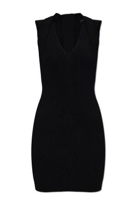 Short Belted Grain de Poudre Dress