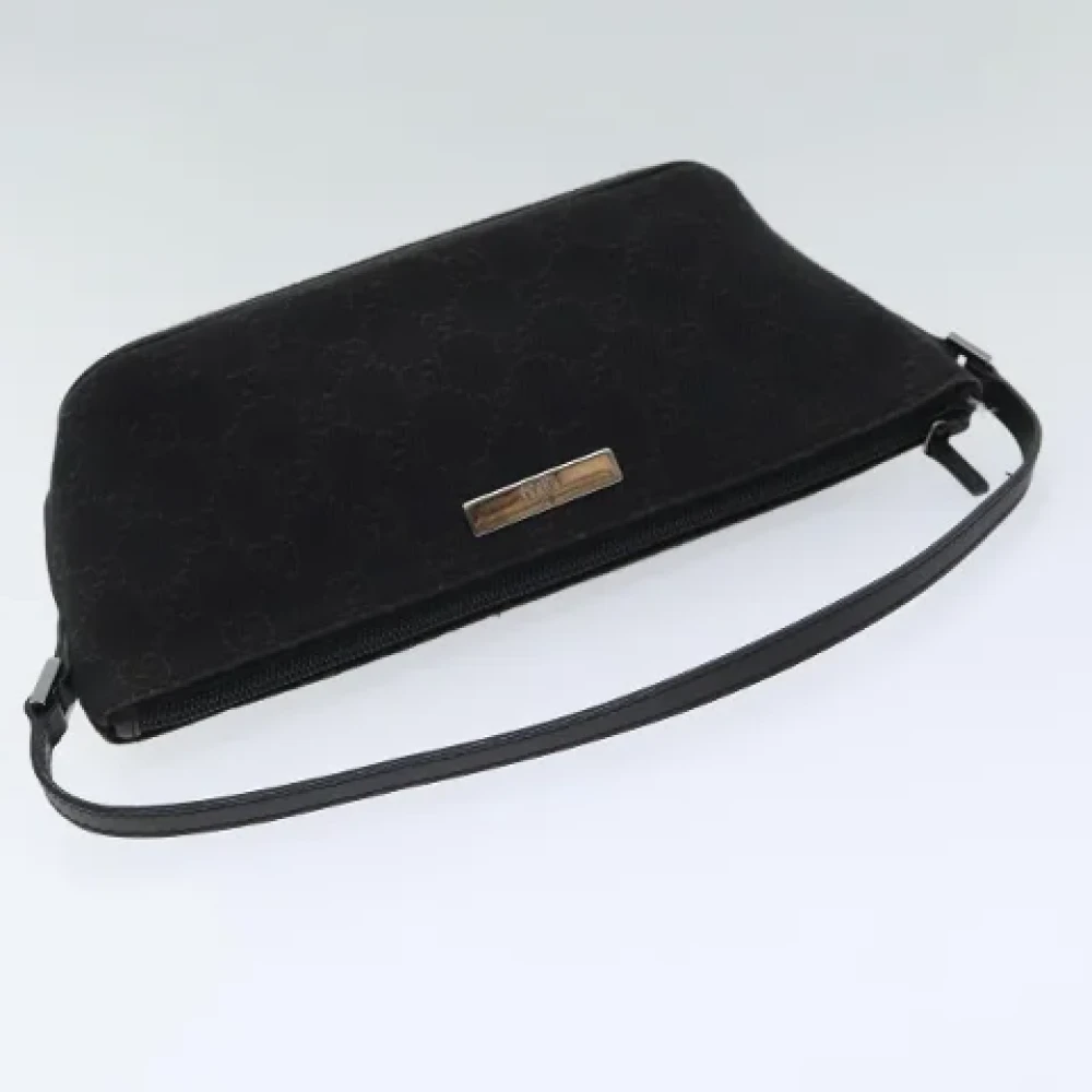 Gucci Vintage Pre-owned Canvas pouches Black Dames