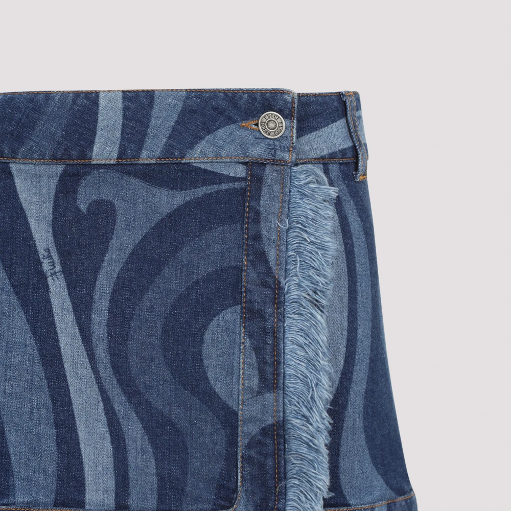 EMILIO PUCCI Denim Minirok Blue Dames
