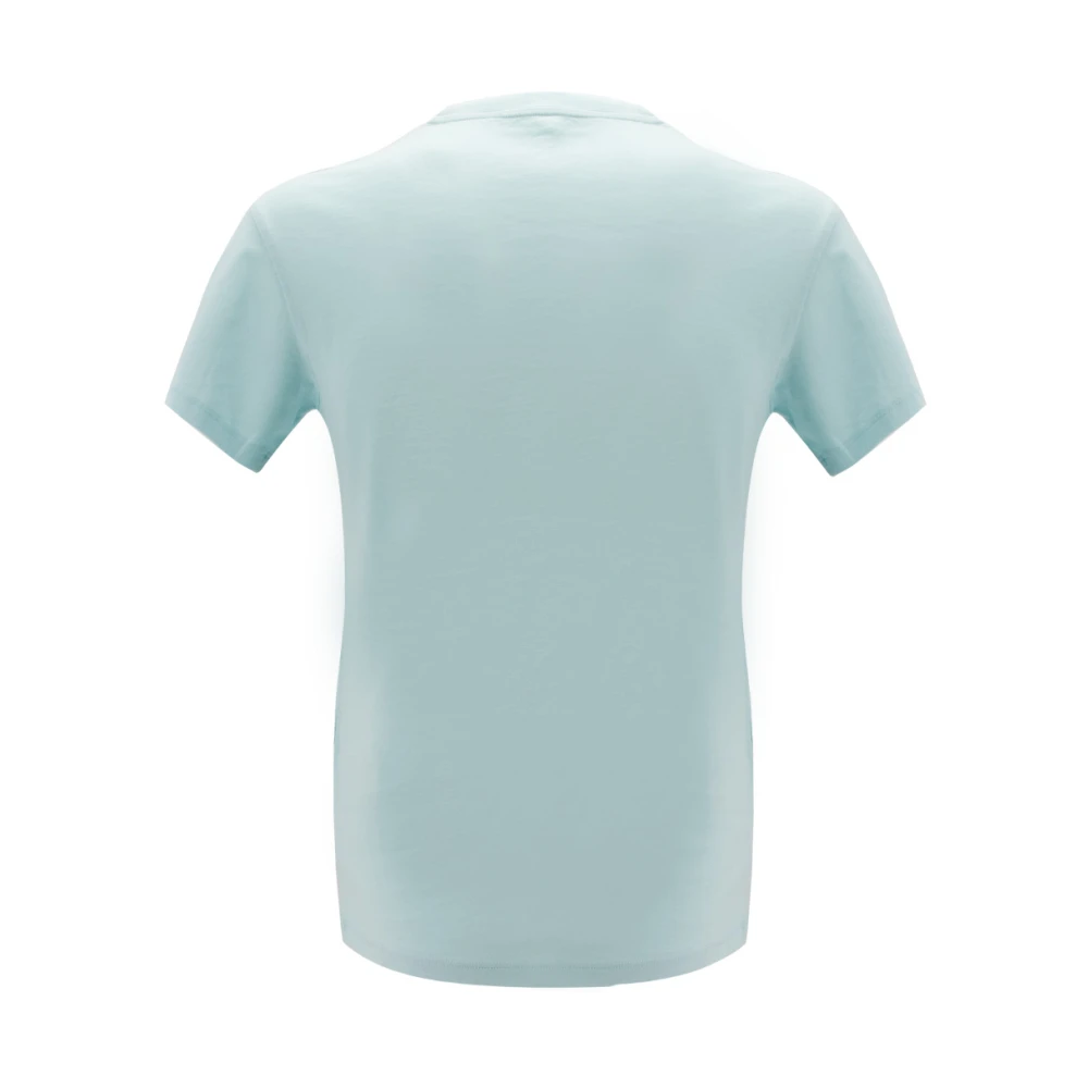 MC2 Saint Barth Katoenen Crew Neck Geborduurd T-shirt Blue Dames