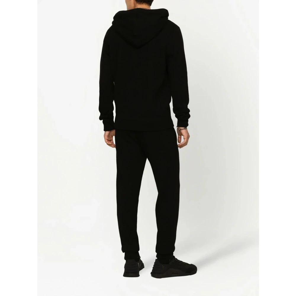 Dolce & Gabbana Zwarte Hoodie Truien Essentiële Stijl Black Heren