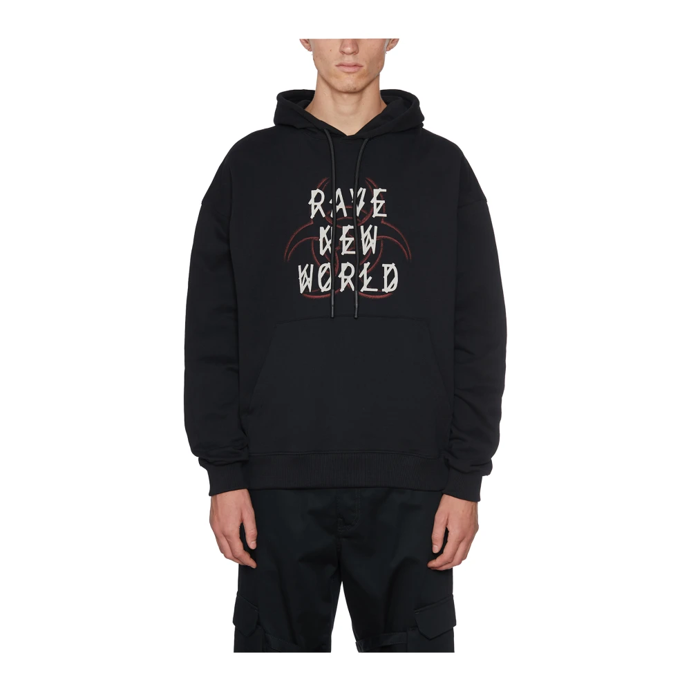 44 Label Group Hoodie med dragkedja Black, Herr