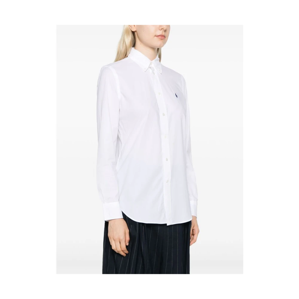 Ralph Lauren Poplin overhemd van katoenmix White Dames