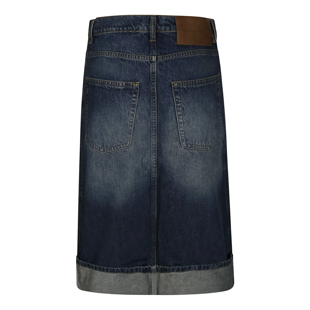 Victoria Beckham Hoge taille denim kokerrok Blue Dames