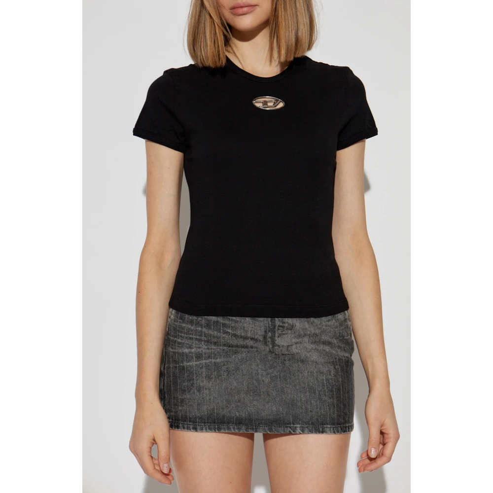 Diesel Top T-Uncutie-Long-Od-Q1 Black Dames