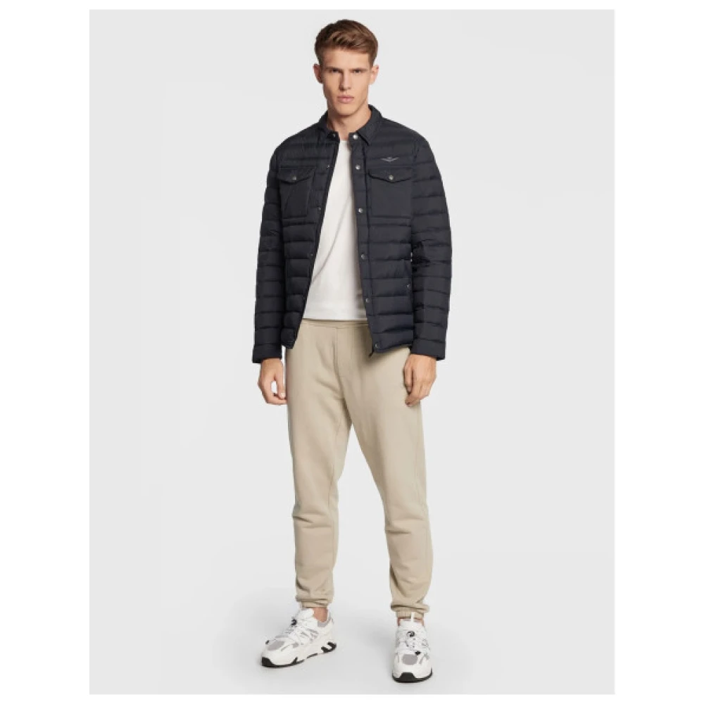aeronautica militare Gewatteerde donsjas Blue Heren