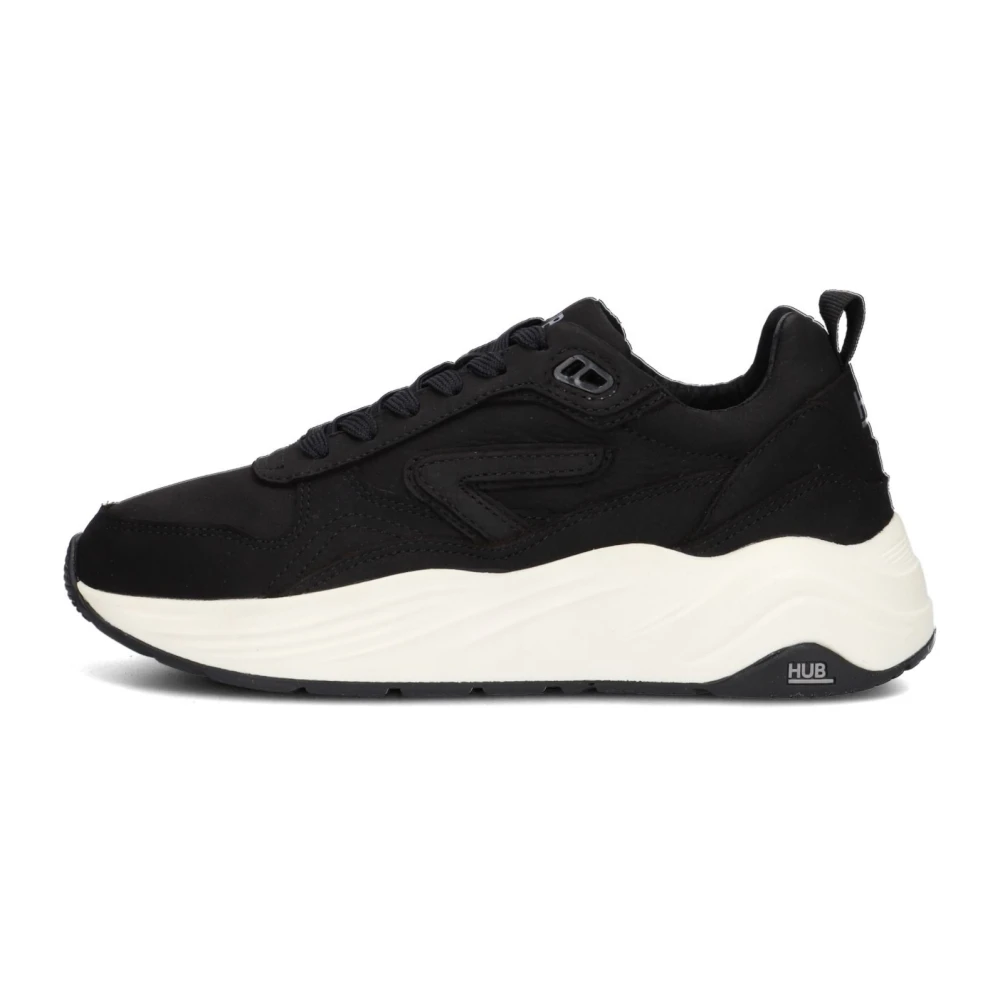 HUB Zwarte Lage Sneakers Glide-w Dames Schoenen