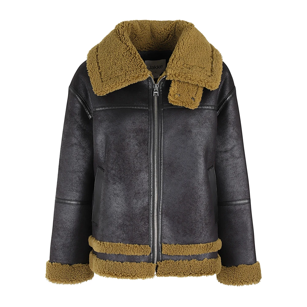 Jakke Aviator Style Jas Black Dames