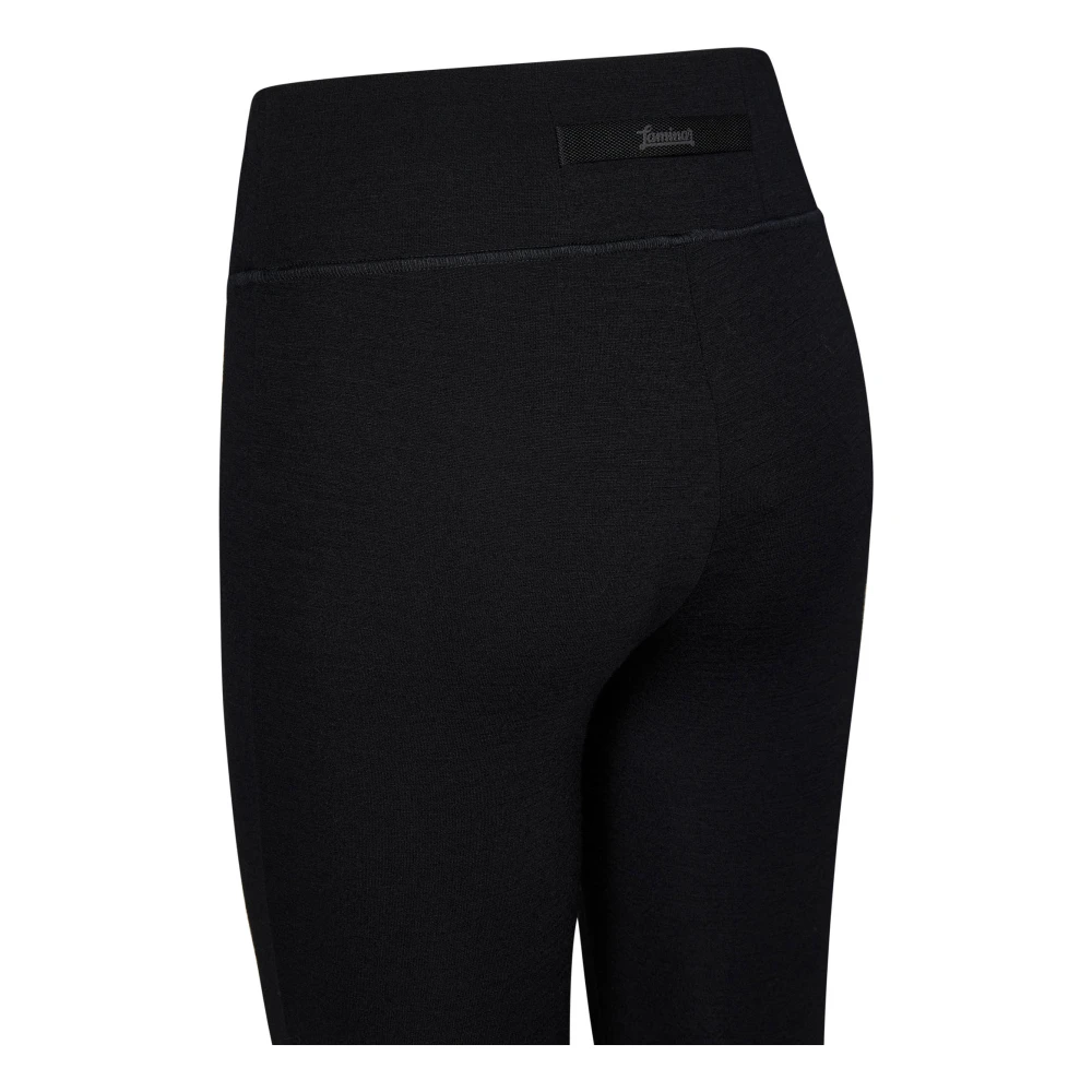 Herno Zwarte Slim Fit Wollen Broek Black Dames