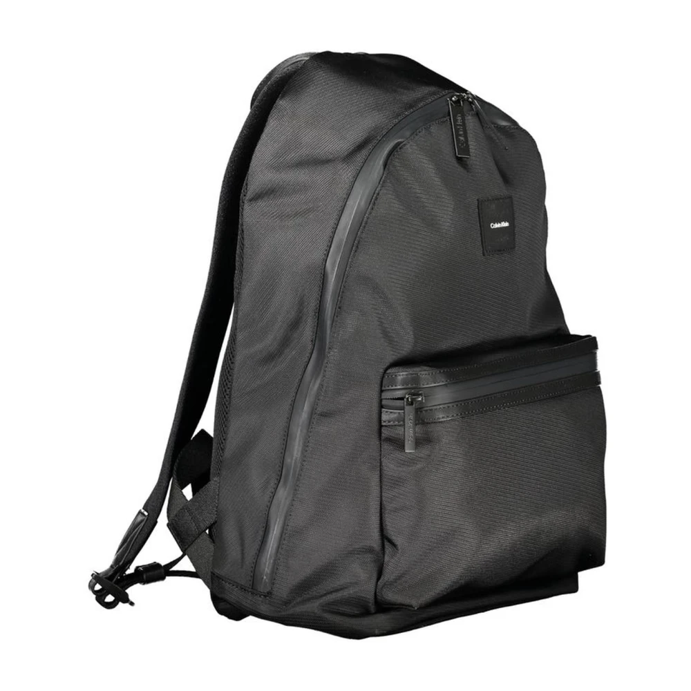 Calvin Klein Zwarte Polyester Rugzak met Meerdere Compartimenten Black Heren